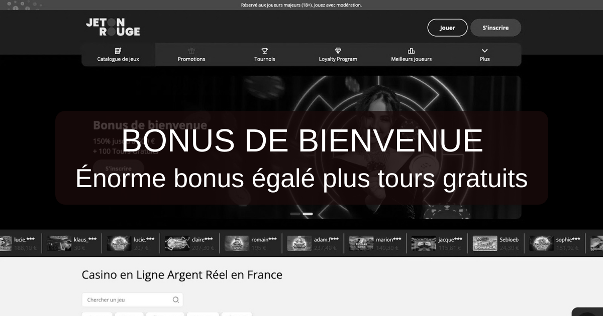 Jeton Rouge Casino - Découvrez l'aventure du casino en ligne
